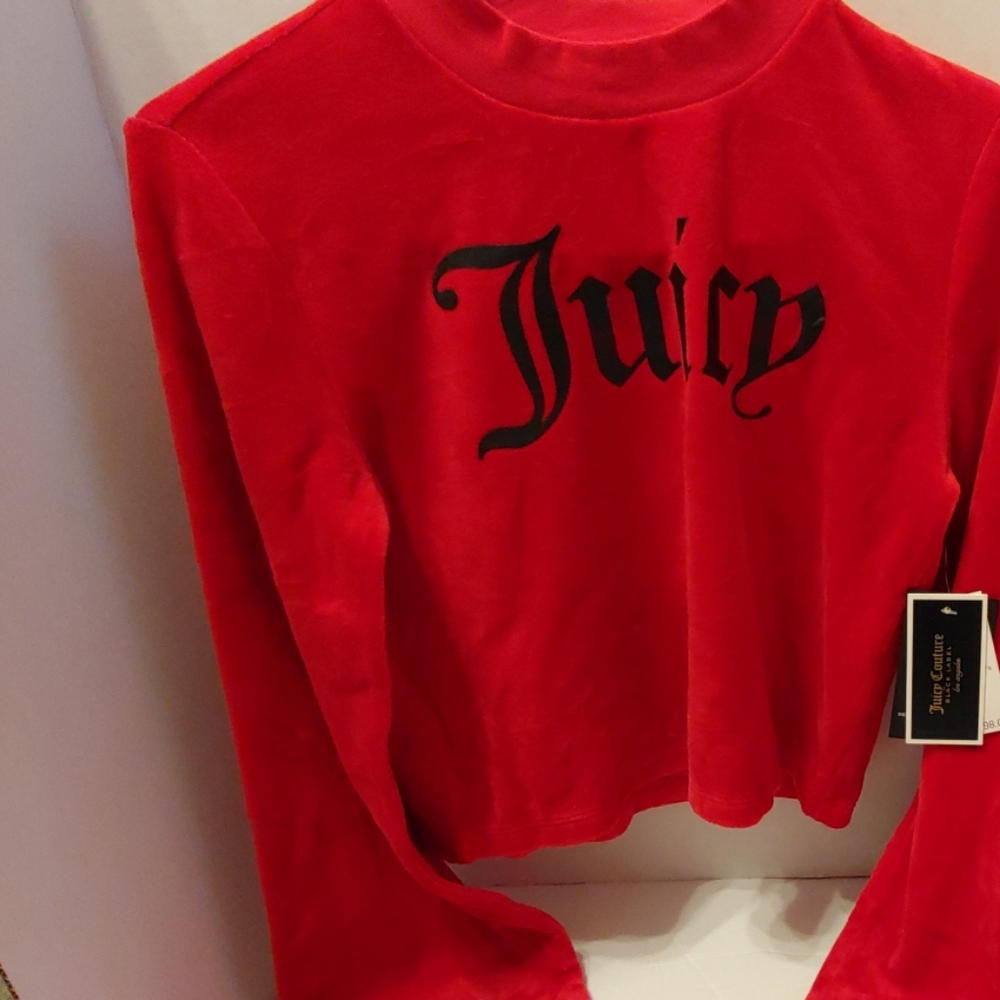 Juicy Couture.Red.Velour Flared Sleeves Sale SALE. Marked Down Sale SALE - Picture 1 of 6